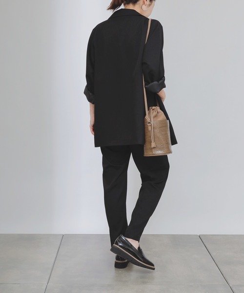 COLONY 2139（コロニートゥーワンスリーナイン）の「【WEB・一部店舗限定】ウールライクセンタープレスパンツ＆ジャケット/セットアップ（セットアップ・レディース・ブラック/ブラウン/グレイッシュベージュ・MEDIUM/LARGE）」の11枚目の写真