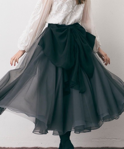 完売品 LA BELLE ETUDE J1U Very bigリボンベルト 黒 Very bigリボンベルト（ベルト）｜J1U by LA BELLE ETUDE