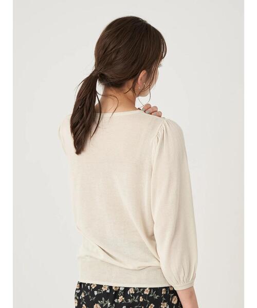 earth music&ecology（アースミュージックアンドエコロジー）の「ボリュームスリーブカーディガン ＊（カーディガン/ボレロ・レディース・ライトブラウン/アイボリー/ラベンダー/ブラック/ライトベージュ/ミント・FREE）」の16枚目の写真