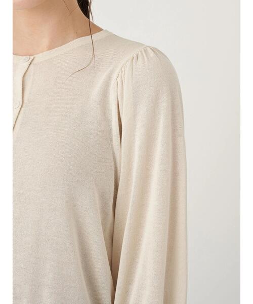 earth music&ecology（アースミュージックアンドエコロジー）の「ボリュームスリーブカーディガン ＊（カーディガン/ボレロ・レディース・ライトブラウン/アイボリー/ラベンダー/ブラック/ライトベージュ/ミント・FREE）」の18枚目の写真