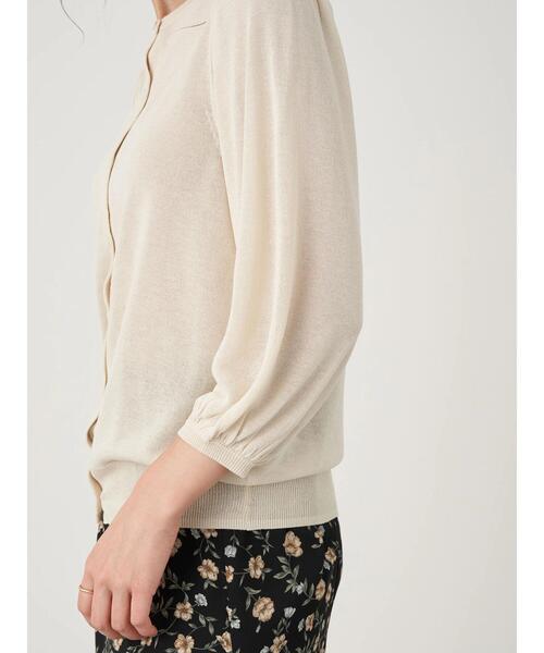 earth music&ecology（アースミュージックアンドエコロジー）の「ボリュームスリーブカーディガン ＊（カーディガン/ボレロ・レディース・ライトブラウン/アイボリー/ラベンダー/ブラック/ライトベージュ/ミント・FREE）」の19枚目の写真