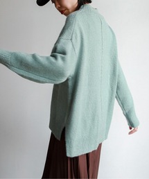 feepur | 《ウォッシャブル》バックステッチモックネックニット(ニット/セーター)