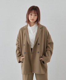 flaner | ルーズダブルジャケット【ユニセックス対応】(テーラードジャケット)