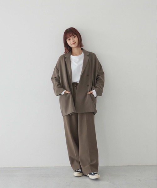 flaner（フラネ）の「ルーズダブルジャケット【ユニセックス対応