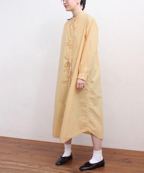 fig London(フィグロンドン)の「80/-typewriter ribbon OP(シャツワンピース・レディース・イエロー・FREE)」の7枚目の写真