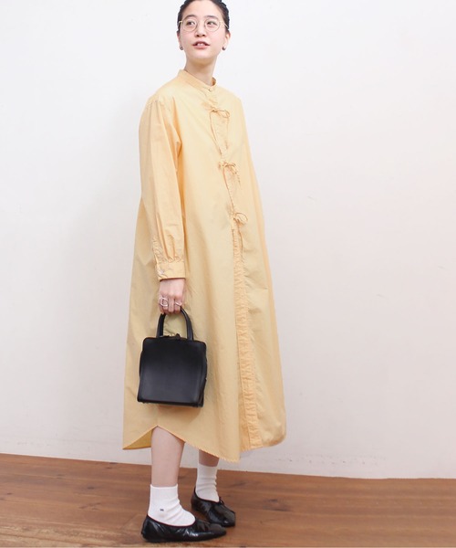 fig London(フィグロンドン)の「80/-typewriter ribbon OP(シャツワンピース・レディース・イエロー・FREE)」の9枚目の写真