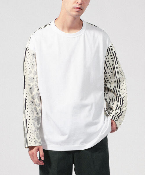 TOMORROWLAND （トゥモローランド）の「スウィッチング　ペイズリーロングスリーブTシャツ（Tシャツ/カットソー・メンズ・ブルー系その他4/ホワイト系その他・S/M/XS）」の11枚目の写真