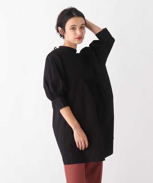 AG by aquagirl(エージーバイアクアガール)の「◆コットンエンブロイダリーチュニック【WEB限定サイズ】(シャツ/ブラウス・レディース・ブラック/ホワイト系・36/38/40)」の2枚目の写真