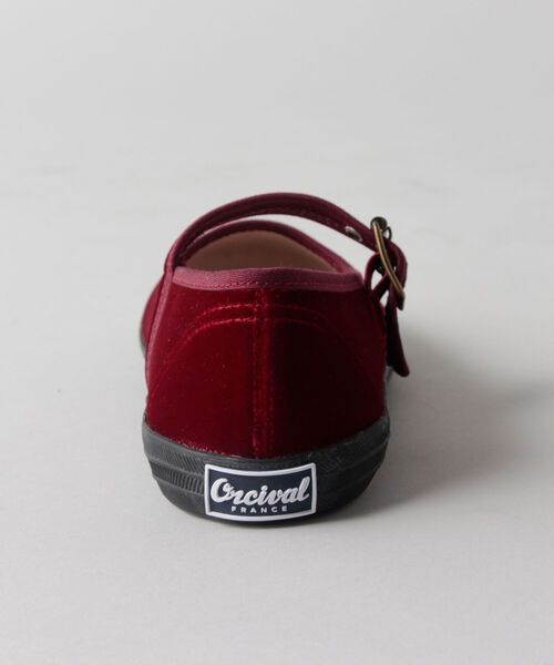 ORCIVAL(オーシバル)の「【ORCIVAL/オーシバル】ベルベットストラップシューズ(バレエシューズ・レディース・ブラック/レッド・24/23)」の5枚目の写真