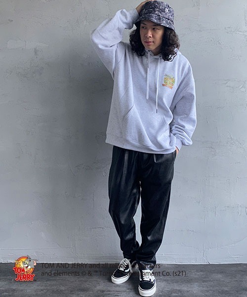 B ONE SOUL（ビーワンソウル）の「【WEB限定】[SEQUENCE BY B-ONE-SOUL/シークエンス] トムとジェリー コミックプリントプルオーバーパーカー（パーカー・レディース・チャコールグレー/パープル/オートミール・M/L/XL）」の22枚目の写真