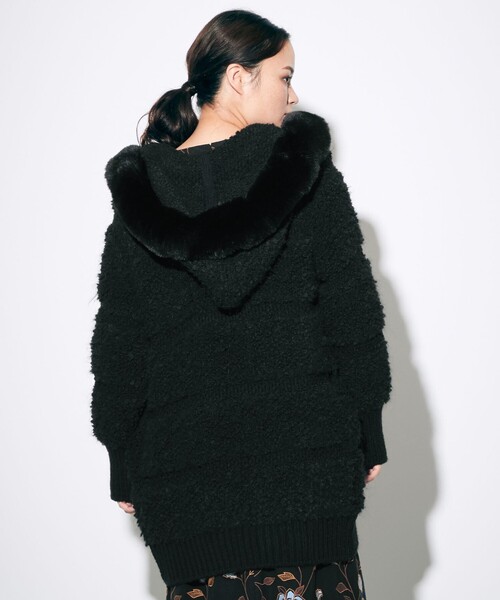 GRACE CONTINENTAL(グレースコンチネンタル)の「ループニットパーカー(その他アウター・レディース・ブラック/キナリ・36)」の2枚目の写真