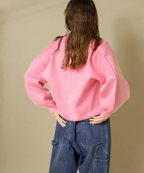 KBF（ケイビーエフ）の「フラットパターンニット（ニット/セーター・レディース・ブルー/ブラウン系その他/ピンク・ONE）」の3枚目の写真