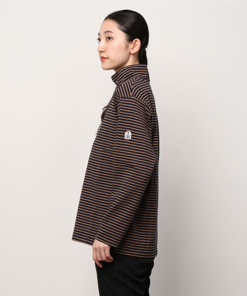 FIDELITY（フィデリティ）の「[FIDELITY/フィデリティ] 別注 モックネック ワイドシルエットTシャツ（Tシャツ/カットソー・レディース・ベージュ/オフホワイト/ホワイト系/ホワイト系1/ネイビー系/ネイビー系1・S/M/L）」の7枚目の写真