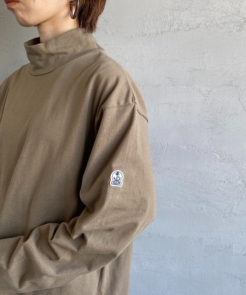 FIDELITY（フィデリティ）の「[FIDELITY/フィデリティ] 別注 モックネック ワイドシルエットTシャツ（Tシャツ/カットソー・レディース・ベージュ/オフホワイト/ホワイト系/ホワイト系1/ネイビー系/ネイビー系1・S/M/L）」の4枚目の写真