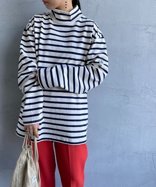 FIDELITY（フィデリティ）の「[FIDELITY/フィデリティ] 別注 モックネック ワイドシルエットTシャツ（Tシャツ/カットソー・レディース・ベージュ/オフホワイト/ホワイト系/ホワイト系1/ネイビー系/ネイビー系1・S/M/L）」の22枚目の写真