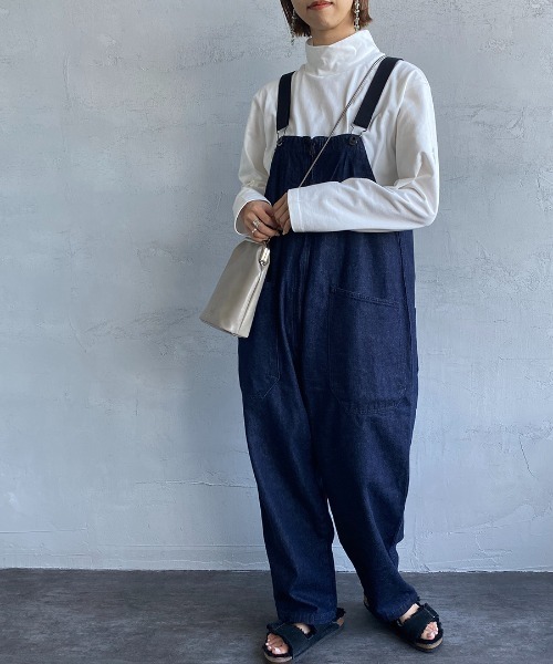 FIDELITY（フィデリティ）の「[FIDELITY/フィデリティ] 別注 モックネック ワイドシルエットTシャツ（Tシャツ/カットソー・レディース・ベージュ/オフホワイト/ホワイト系/ホワイト系1/ネイビー系/ネイビー系1・S/M/L）」の9枚目の写真