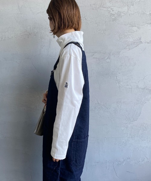 FIDELITY（フィデリティ）の「[FIDELITY/フィデリティ] 別注 モックネック ワイドシルエットTシャツ（Tシャツ/カットソー・レディース・ベージュ/オフホワイト/ホワイト系/ホワイト系1/ネイビー系/ネイビー系1・S/M/L）」の17枚目の写真