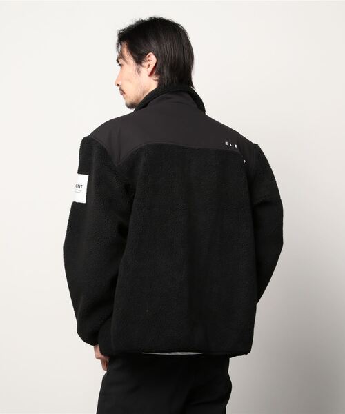 ELEMENT（エレメント）の「ELEMENT メンズ  BOA STAND JACKET ジャケット  【2021年秋冬モデル】/エレメントモコモコボアジャケット（ブルゾン・メンズ・ブラック/ベージュ・MEDIUM/LARGE/X-LARGE）」の3枚目の写真