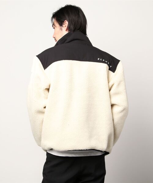 ELEMENT（エレメント）の「ELEMENT メンズ  BOA STAND JACKET ジャケット  【2021年秋冬モデル】/エレメントモコモコボアジャケット（ブルゾン・メンズ・ブラック/ベージュ・MEDIUM/LARGE/X-LARGE）」の5枚目の写真