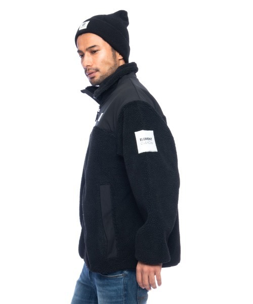 ELEMENT（エレメント）の「ELEMENT メンズ  BOA STAND JACKET ジャケット  【2021年秋冬モデル】/エレメントモコモコボアジャケット（ブルゾン・メンズ・ブラック/ベージュ・MEDIUM/LARGE/X-LARGE）」の7枚目の写真