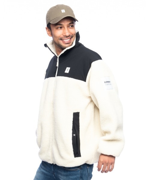 ELEMENT（エレメント）の「ELEMENT メンズ  BOA STAND JACKET ジャケット  【2021年秋冬モデル】/エレメントモコモコボアジャケット（ブルゾン・メンズ・ブラック/ベージュ・MEDIUM/LARGE/X-LARGE）」の9枚目の写真