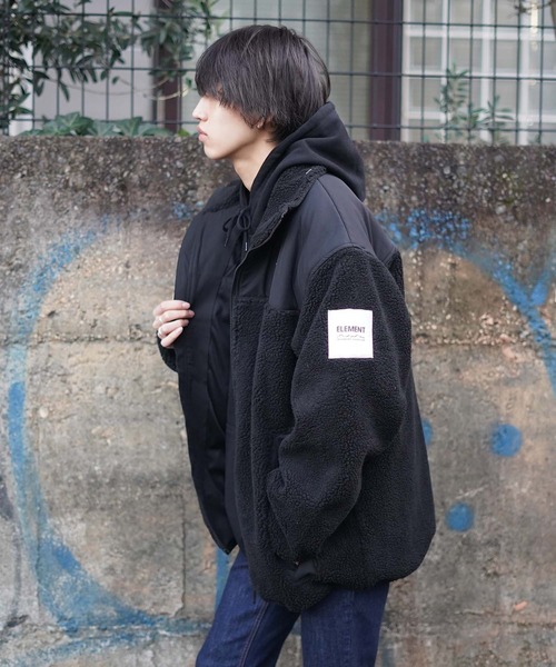 ELEMENT（エレメント）の「ELEMENT メンズ  BOA STAND JACKET ジャケット  【2021年秋冬モデル】/エレメントモコモコボアジャケット（ブルゾン・メンズ・ブラック/ベージュ・MEDIUM/LARGE/X-LARGE）」の21枚目の写真