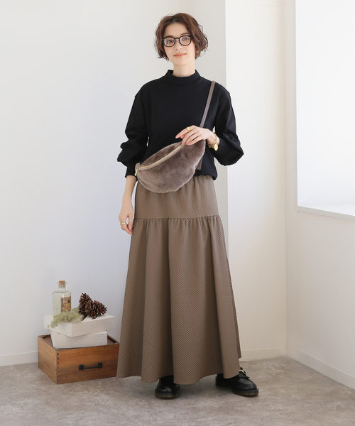 SLOBE IENA（スローブイエナ）の「【HYGGE/ヒュッゲ】パフスリーブトップス【洗濯機洗い可】◆（Tシャツ/カットソー・レディース・ホワイト/ブラック・FREE）」の9枚目の写真