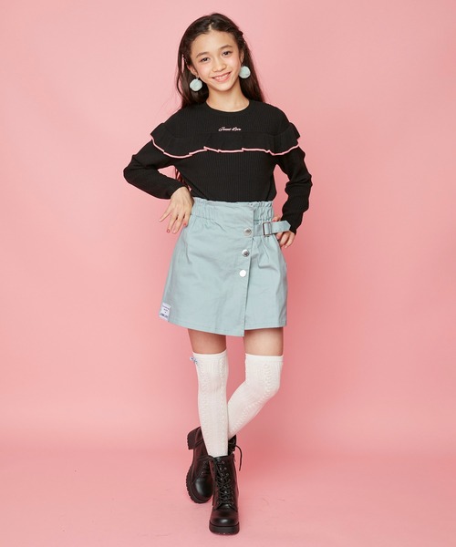 JENNI love(ジェニィラブ)の「ウォッシャブルフリルニット(ニット/セーター・キッズ・ブラウン/ブラック/ラベンダー・130cm/140cm/150cm/160cm)」の14枚目の写真