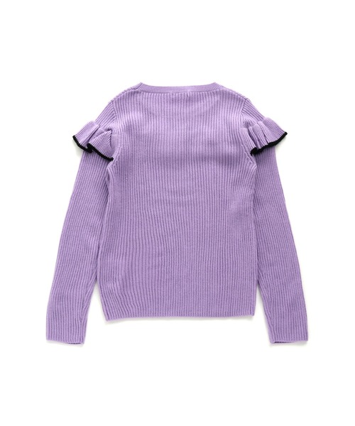 JENNI love(ジェニィラブ)の「ウォッシャブルフリルニット(ニット/セーター・キッズ・ブラウン/ブラック/ラベンダー・130cm/140cm/150cm/160cm)」の11枚目の写真