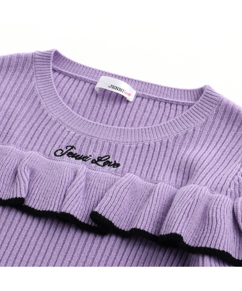 JENNI love(ジェニィラブ)の「ウォッシャブルフリルニット(ニット/セーター・キッズ・ブラウン/ブラック/ラベンダー・130cm/140cm/150cm/160cm)」の13枚目の写真