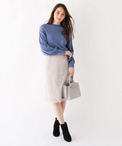 index(インデックス)の「◆【エマール検証済み】イタリア糸カフスボタンニット【WEB限定カラー・サイズ】(ニット/セーター・レディース・ライトグレー/ブラック/ブラウン系その他/ベビーピンク/グレー系4/ブルー・40/38/36/42)」の19枚目の写真