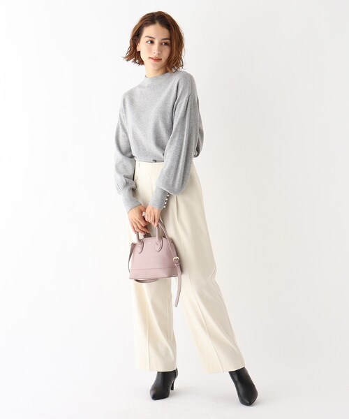 index(インデックス)の「◆【エマール検証済み】イタリア糸カフスボタンニット【WEB限定カラー・サイズ】(ニット/セーター・レディース・ライトグレー/ブラック/ブラウン系その他/ベビーピンク/グレー系4/ブルー・40/38/36/42)」の21枚目の写真