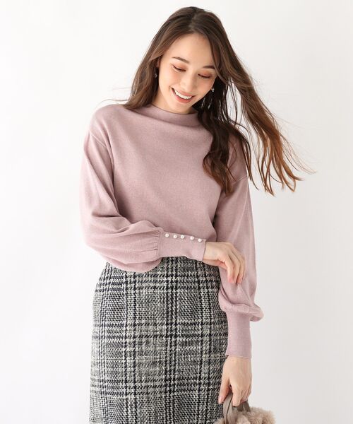 index(インデックス)の「◆【エマール検証済み】イタリア糸カフスボタンニット【WEB限定カラー・サイズ】(ニット/セーター・レディース・ライトグレー/ブラック/ブラウン系その他/ベビーピンク/グレー系4/ブルー・40/38/36/42)」の6枚目の写真