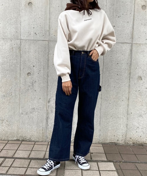 apres jour（アプレジュール）の「配色フードパーカー【ZOZOTOWN限定アイテム】（パーカー・レディース・アイボリー/ラベンダー/ダークブルー/ダークグリーン・フリー/X-LARGE）」の12枚目の写真