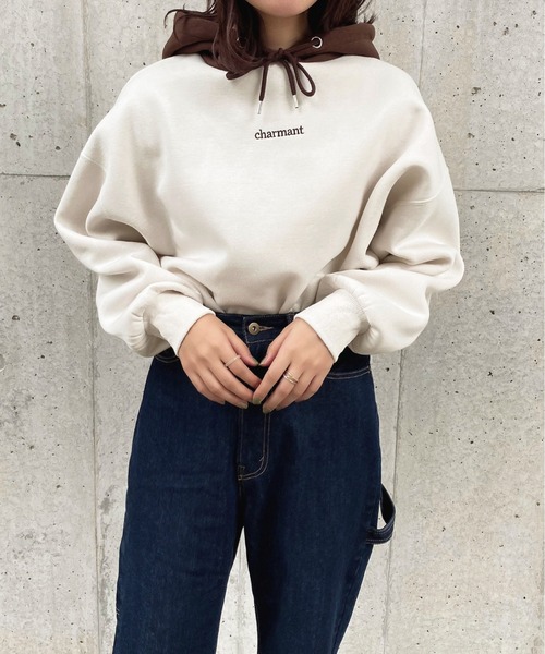 apres jour（アプレジュール）の「配色フードパーカー【ZOZOTOWN限定アイテム】（パーカー・レディース・アイボリー/ラベンダー/ダークブルー/ダークグリーン・フリー/X-LARGE）」の6枚目の写真