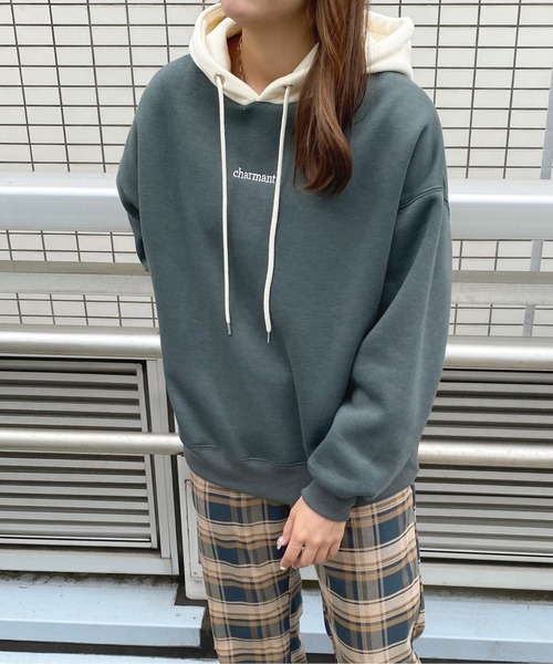 apres jour（アプレジュール）の「配色フードパーカー【ZOZOTOWN限定アイテム】（パーカー・レディース・アイボリー/ラベンダー/ダークブルー/ダークグリーン・フリー/X-LARGE）」の13枚目の写真