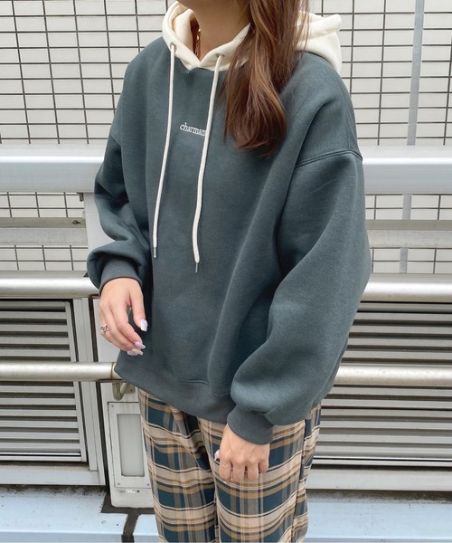 apres jour（アプレジュール）の「配色フードパーカー【ZOZOTOWN限定アイテム】（パーカー・レディース・アイボリー/ラベンダー/ダークブルー/ダークグリーン・フリー/X-LARGE）」の16枚目の写真