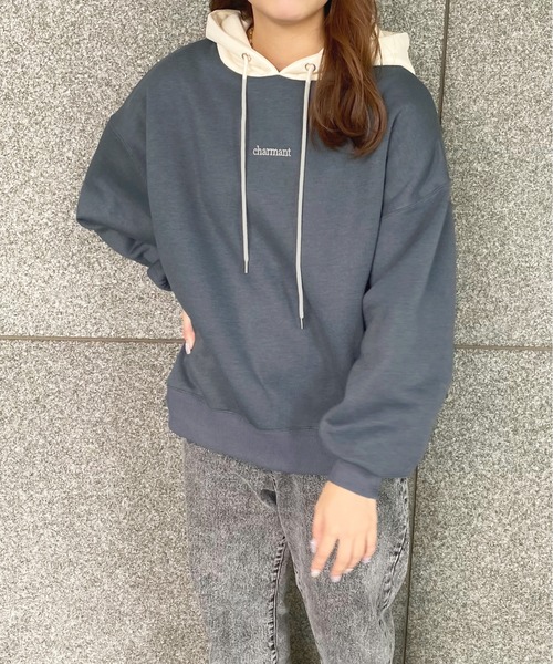 apres jour（アプレジュール）の「配色フードパーカー【ZOZOTOWN限定アイテム】（パーカー・レディース・アイボリー/ラベンダー/ダークブルー/ダークグリーン・フリー/X-LARGE）」の21枚目の写真