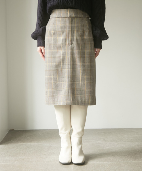 VIS（ビス）の「【HOT BEAUTY STRETCH】暖かく動きやすいタイトスカート（スカート・レディース・ブラック/オフホワイト/サックスブルー/ライトグレー・M/S）」の13枚目の写真