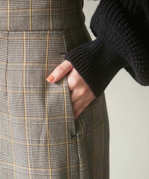 VIS（ビス）の「【HOT BEAUTY STRETCH】暖かく動きやすいタイトスカート（スカート・レディース・ブラック/オフホワイト/サックスブルー/ライトグレー・M/S）」の19枚目の写真