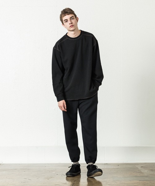SLICK（スリック）の「ツムギートダブルクロスイージーパンツ（その他パンツ・メンズ・チャコールグレー/ブラック・1/2/3）」の7枚目の写真