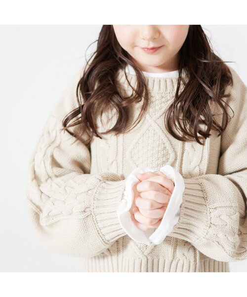 BREEZE（ブリーズ）の「2Pニットセット（ニット/セーター・キッズ・レッド/アイボリー・90/120/140/100）」の4枚目の写真