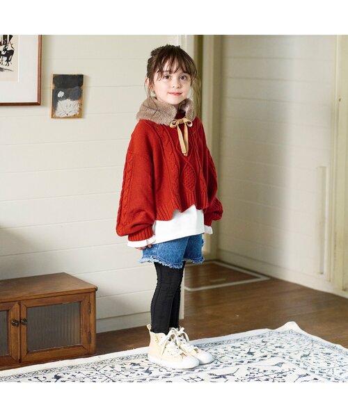 BREEZE（ブリーズ）の「2Pニットセット（ニット/セーター・キッズ・レッド/アイボリー・90/120/140/100）」の13枚目の写真