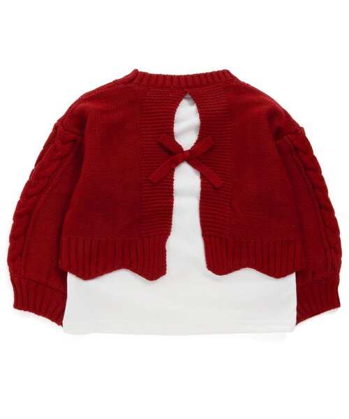 BREEZE（ブリーズ）の「2Pニットセット（ニット/セーター・キッズ・レッド/アイボリー・90/120/140/100）」の22枚目の写真