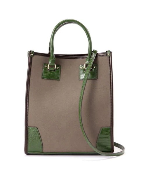 N.（N. Natural Beauty Basic）（エヌエヌナチュラルビューティーベーシック）の「◆バイカラースクエアトートバッグ（トートバッグ・レディース・グレー系その他/ブラウン系その他・ﾌﾘ-）」の18枚目の写真