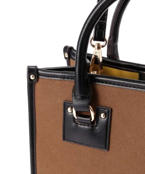 N.（N. Natural Beauty Basic）（エヌエヌナチュラルビューティーベーシック）の「◆バイカラースクエアトートバッグ（トートバッグ・レディース・グレー系その他/ブラウン系その他・ﾌﾘ-）」の10枚目の写真