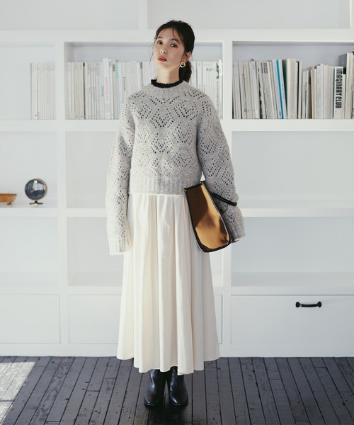 N.（N. Natural Beauty Basic）（エヌエヌナチュラルビューティーベーシック）の「◆バイカラースクエアトートバッグ（トートバッグ・レディース・グレー系その他/ブラウン系その他・ﾌﾘ-）」の15枚目の写真