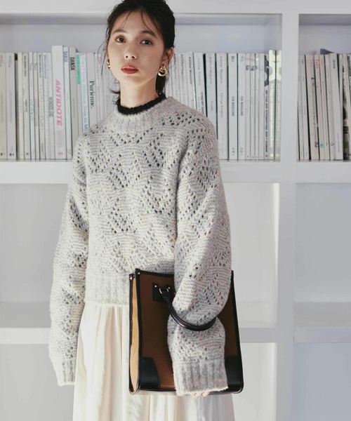 N.（N. Natural Beauty Basic）（エヌエヌナチュラルビューティーベーシック）の「◆バイカラースクエアトートバッグ（トートバッグ・レディース・グレー系その他/ブラウン系その他・ﾌﾘ-）」の16枚目の写真