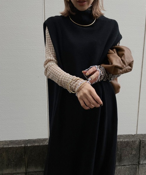 Ameri（アメリ）の「PADDED KNIT DRESS（ワンピース）」 - WEAR