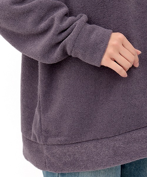 チチカカ（チチカカ）の「ブークレ裏起毛テープロゴプルオーバー（スウェット・レディース・パープル/ライム/ブラック・FREE）」の15枚目の写真